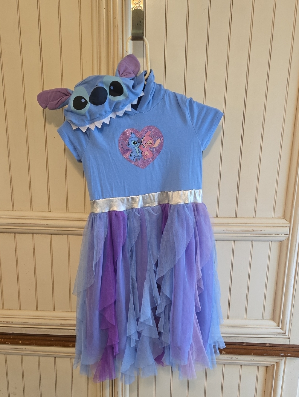 Blue & Purple Stitch Kids Costume Dress with Hood